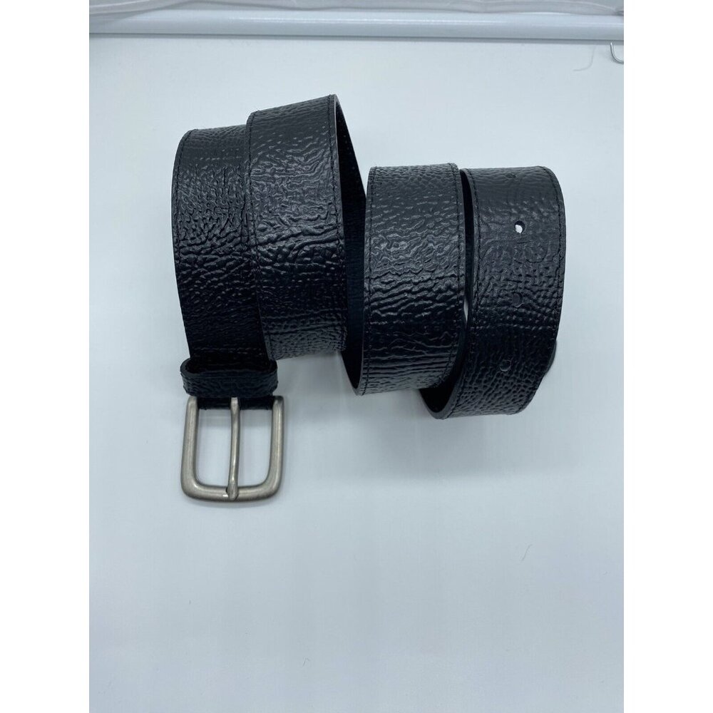 Wrangler Black Genuine Leather Grain Belt Men's Size 44 BW75502